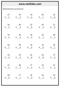 Free multiplication worksheets - eduflakes