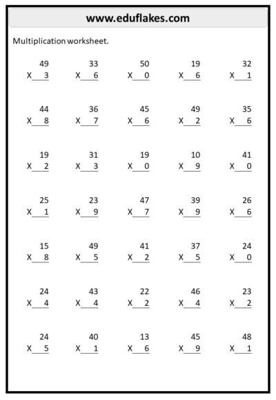 Multiplication Worksheets Free PDF 29