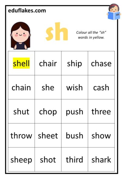 Consonant Digraph Free Worksheets 1