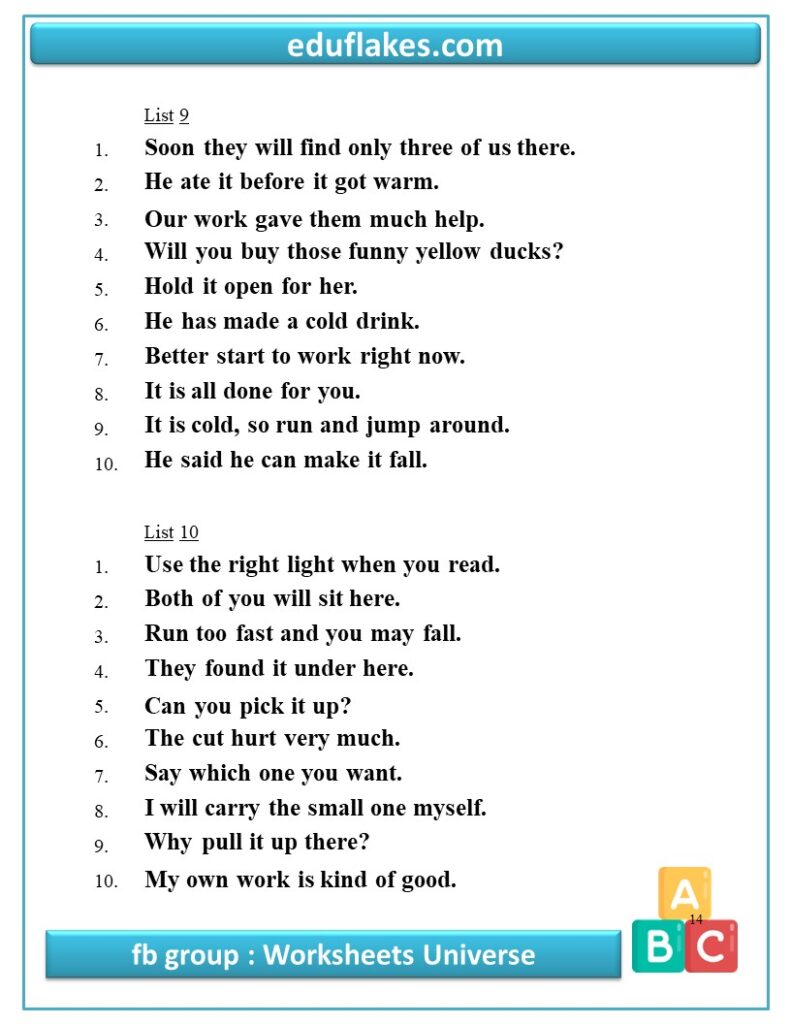 Dolch Sight Words Pdf Teach To Read Eduflakes