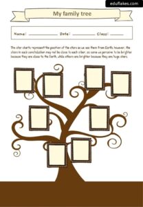 Kindergarten family tree template - eduflakes