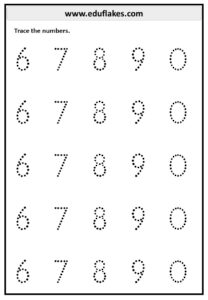 Free number tracing worksheets - eduflakes