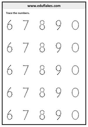 Free number tracing worksheets - eduflakes