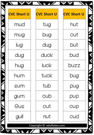 Free CVC Digraphs Blends complete words list pdf - eduflakes