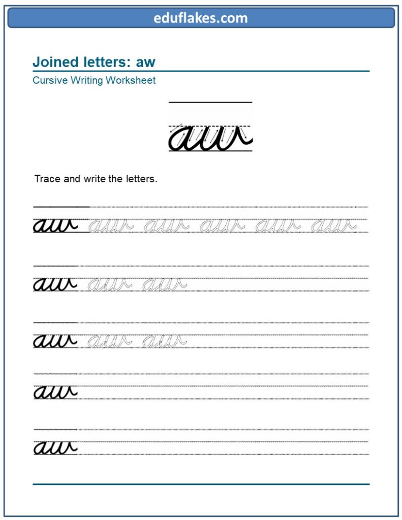 Cursive Letters Join - Eduflakes