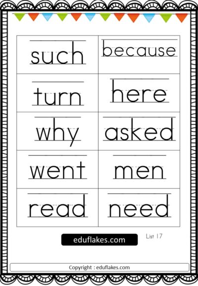 Sight Words Flashcard 18