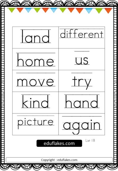 Sight Words Flashcard 19