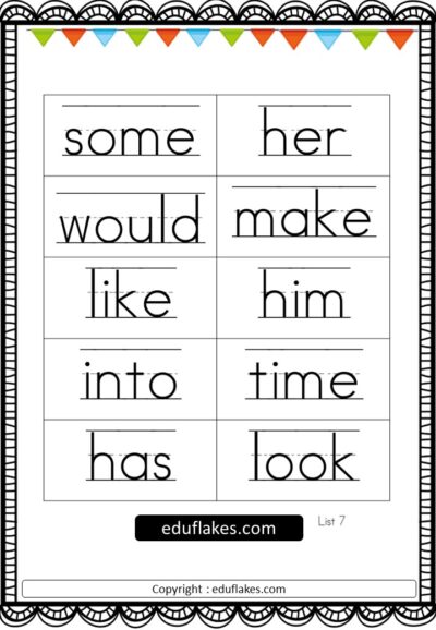 Sight Words Flashcard 8