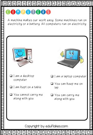 Kids computer lesson worksheets grade 1 - eduflakes