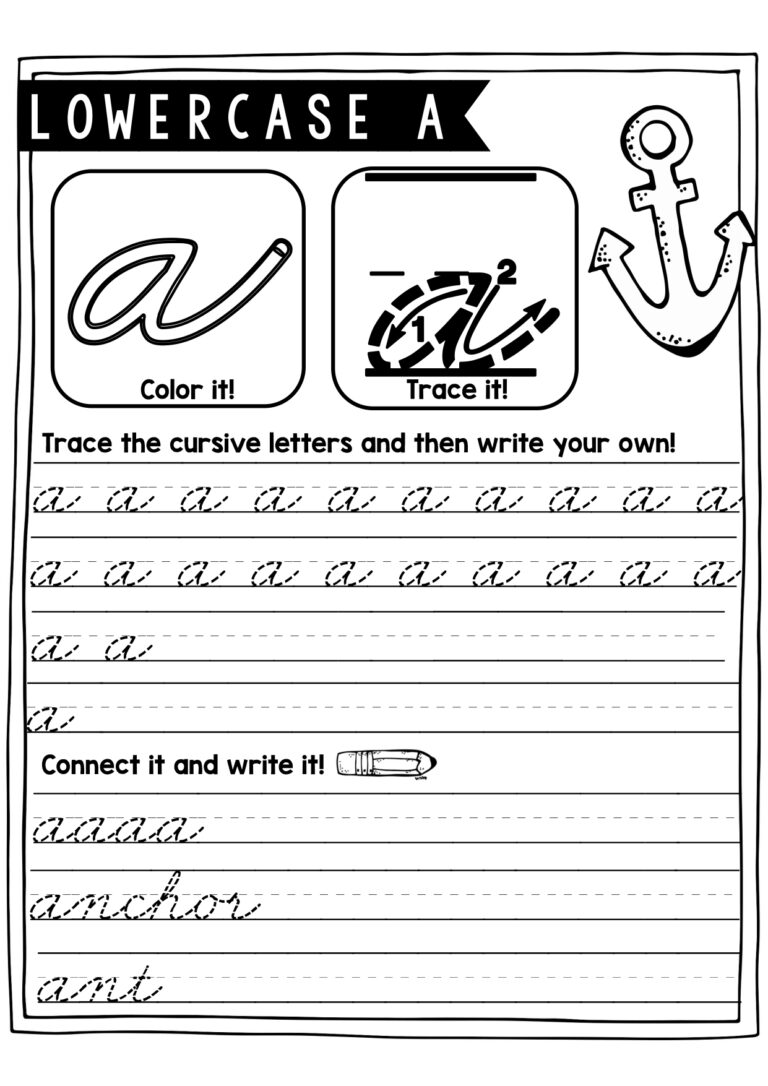 Cursive writing - eduflakes