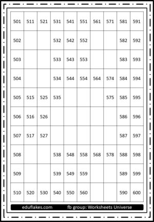 Missing Numbers Worksheets - eduflakes