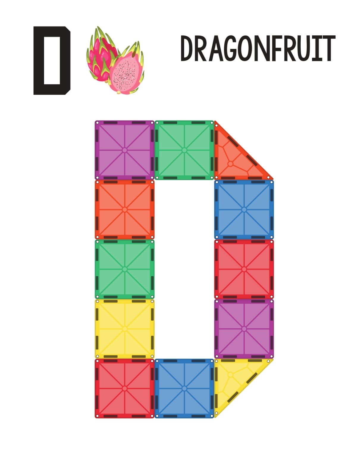 Magna Tiles Alphabet Cards Uppercase Eduflakes