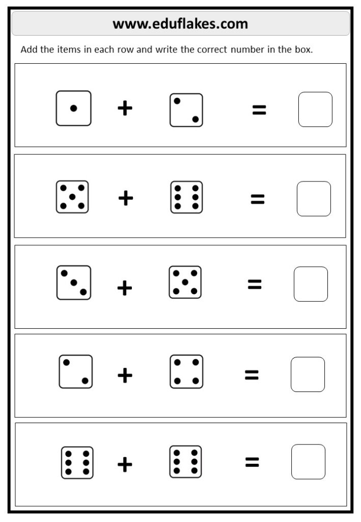 Free Grade 1 Addition PDF Worksheets - Eduflakes