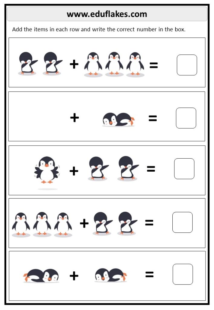 Free Grade 1 Addition PDF Worksheets - Eduflakes