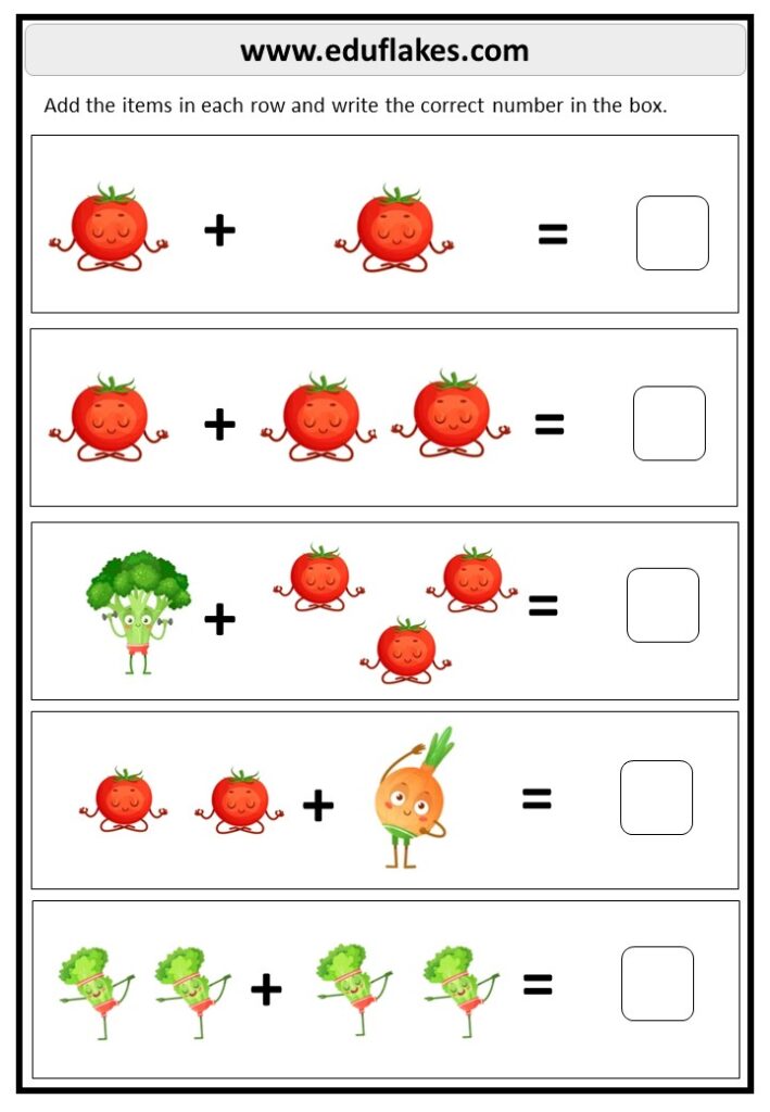 Free Grade 1 Addition PDF Worksheets - Eduflakes