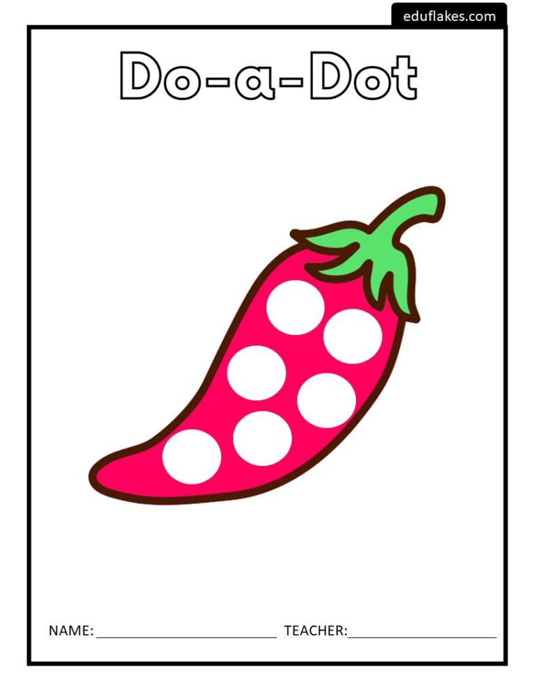 Do A Dot Vegetables Free Pdf Printable - Eduflakes