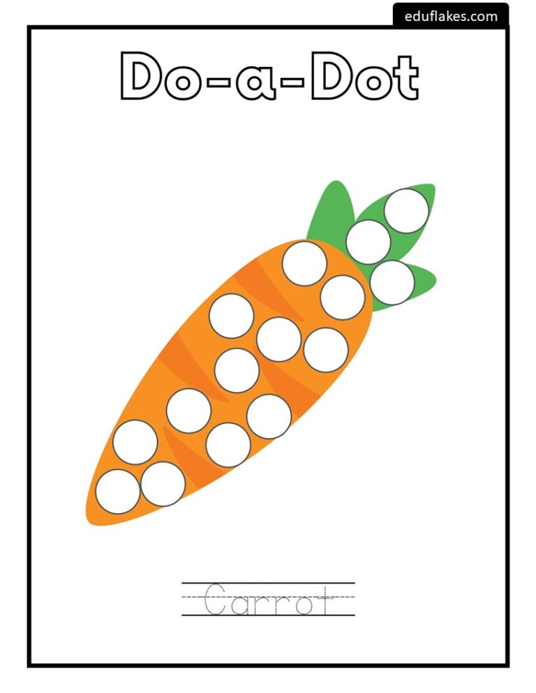 Do A Dot Vegetables Free Pdf Printable - Eduflakes