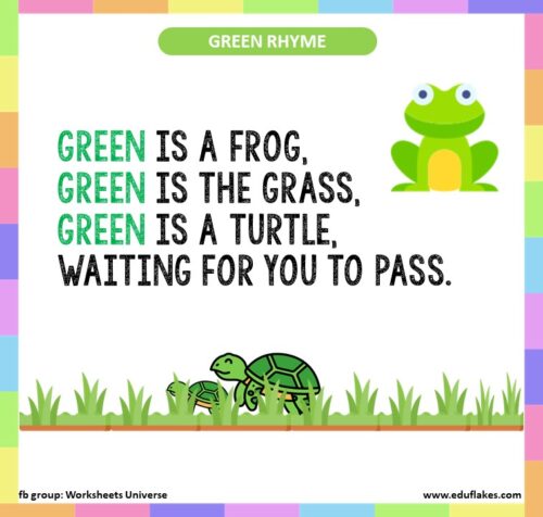 Colour Action Rhyme Colour Rhymes For Kindergarten - Eduflakes