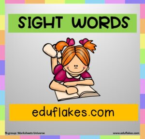 Kindergarten Sight Words Reading - Eduflakes