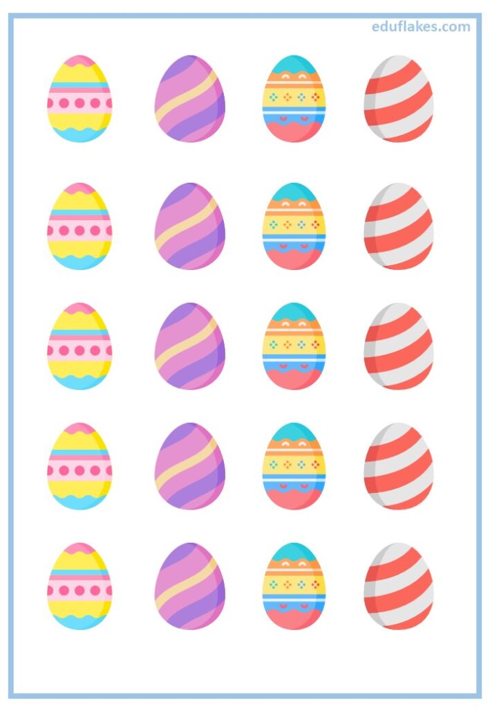 Kindergarten Egg Counting Printable - Eduflakes