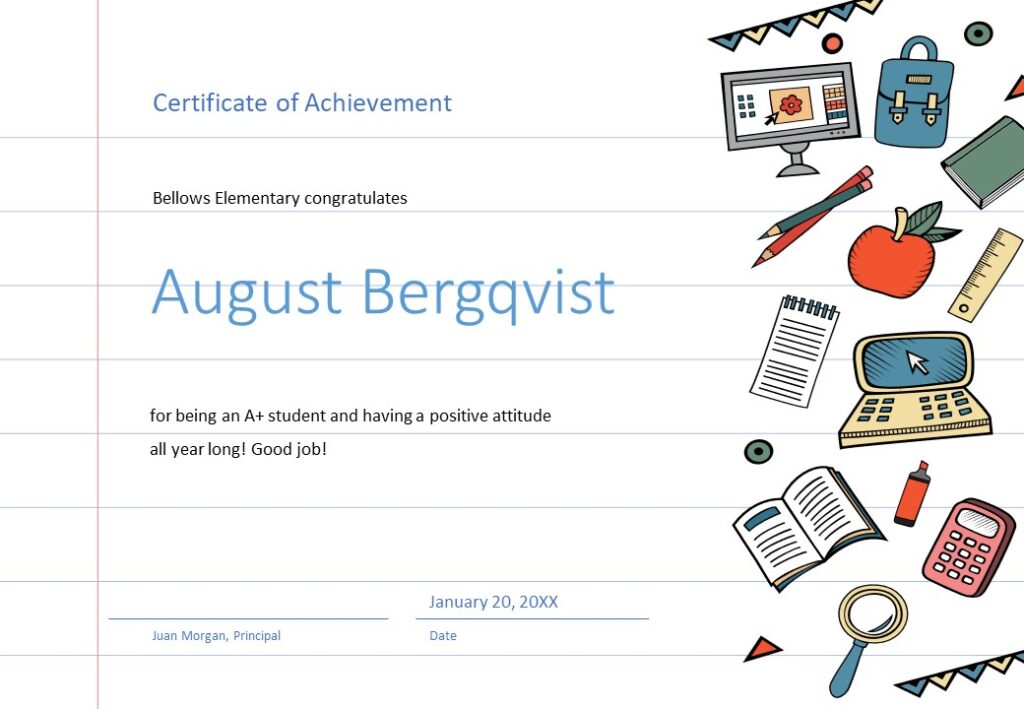 Preschool Kindergarten Certificate Diploma Free Editable Powerpoint ...