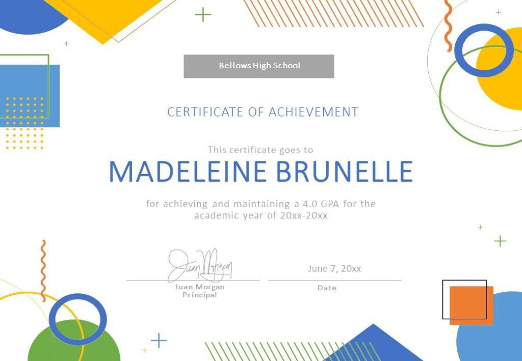 Pre Kindergarten Certificate Printable