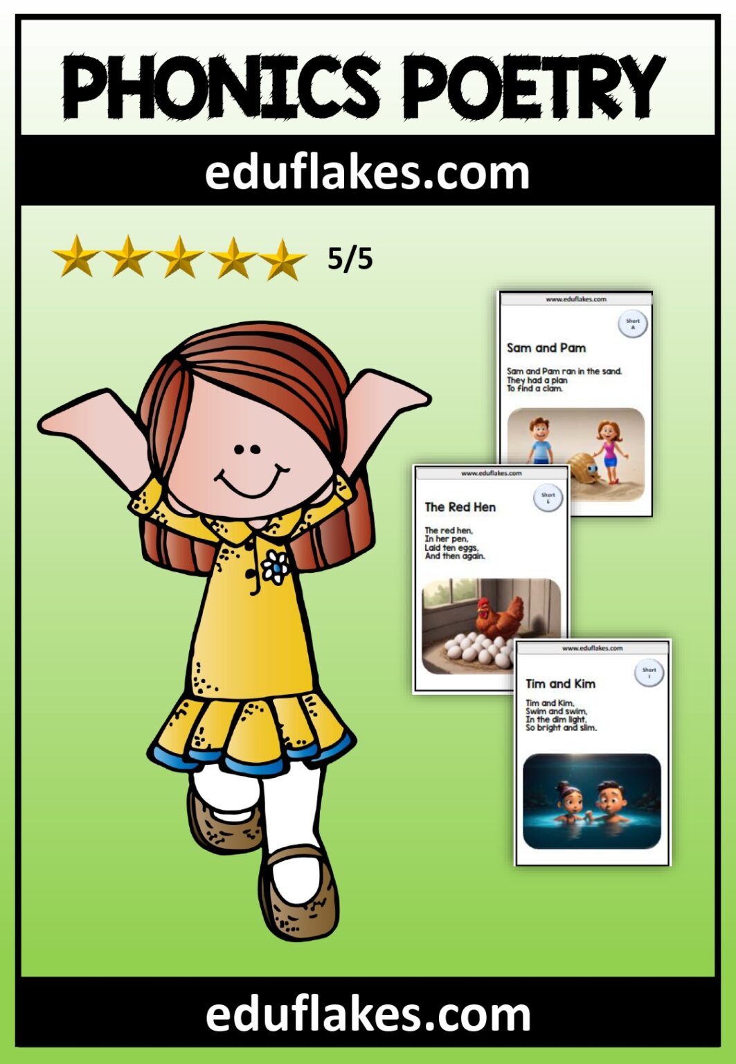 Free Phonics Poems For Kindergarten Kids - Eduflakes