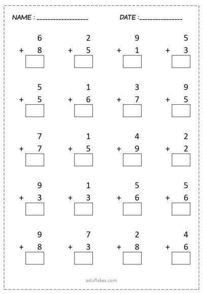 Single Digit Addition page 0006