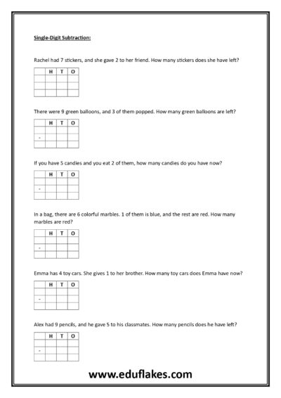 Subtraction Word Problems Grade2 page 0002