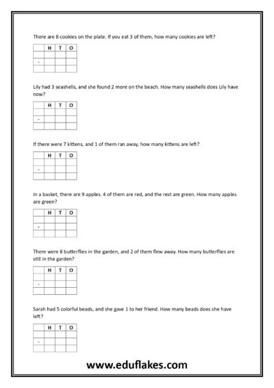 Subtraction Word Problems Grade2 page 0003