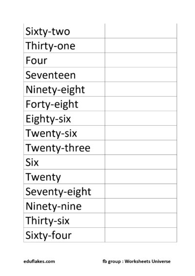 Write In Numerals page 0004