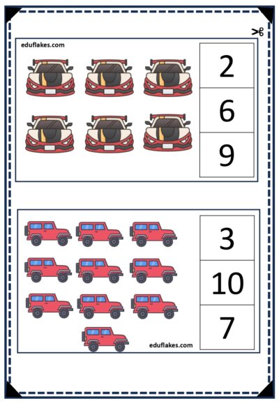 Count and Clip Cars page 0010