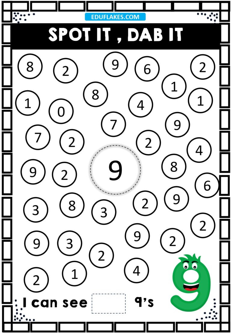 Kindergarten Number Recognition Worksheets 1 To 10 Free PDF - Eduflakes