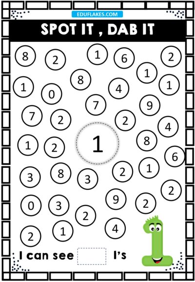 Kindergarten Number Recognition 1 to 10 3