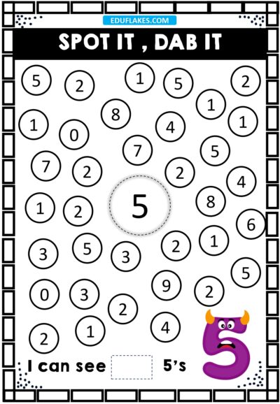 Kindergarten Number Recognition 1 to 10 7