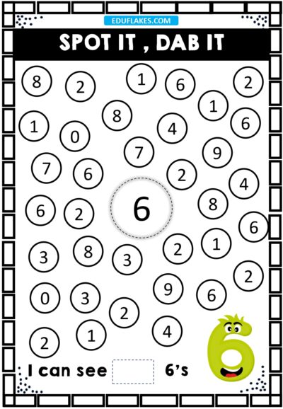 Kindergarten Number Recognition 1 to 10 8