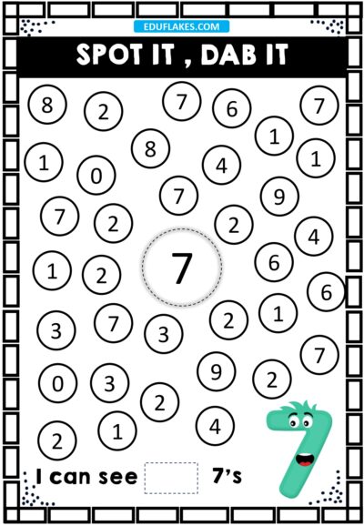 Kindergarten Number Recognition 1 to 10 9