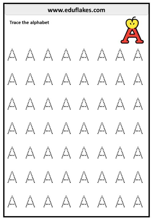 Kindergarten alphabets tracing free PDF