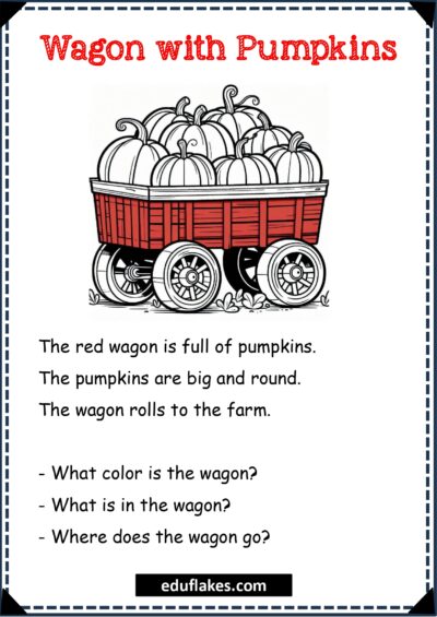 Fall Theme Kindergarten Comprehensions with Questions page 0002