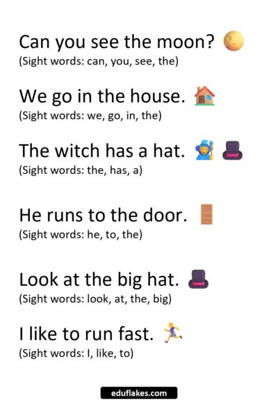 Halloween Sight Word Sentences page 0007