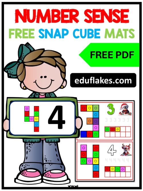 Kindergarten Free Snap Cube Number Mats