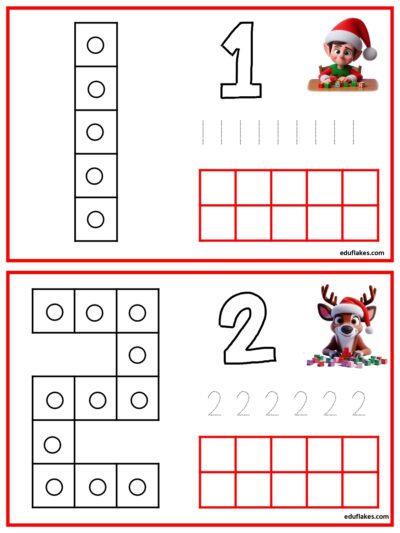 Chritmas Snap Cubes Numbers 1 10 page 0002