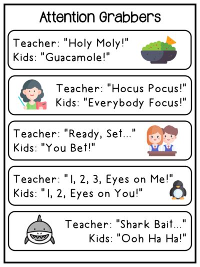 Kindergarten Attention Grabbers page 0003