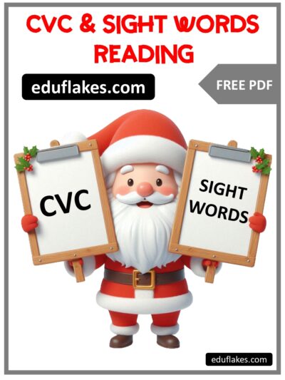 Christmas CVC and Sight Word Reading Activities for Kindergarten