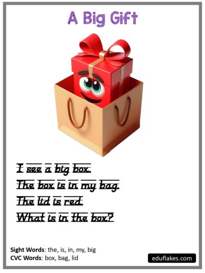 Christmas CVC Sight Word Passages page 0003