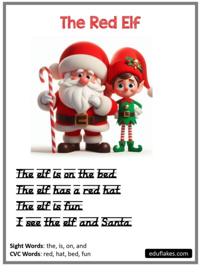 Christmas CVC Sight Word Passages page 0004