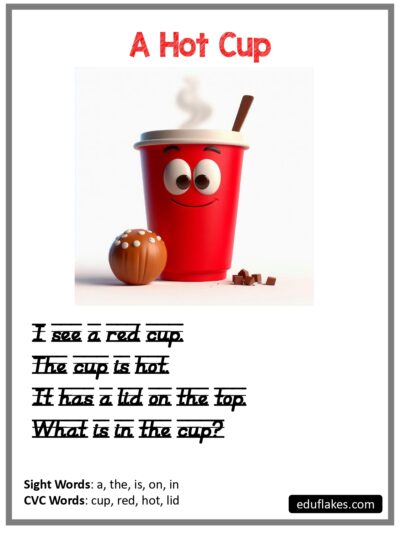 Christmas CVC Sight Word Passages page 0008