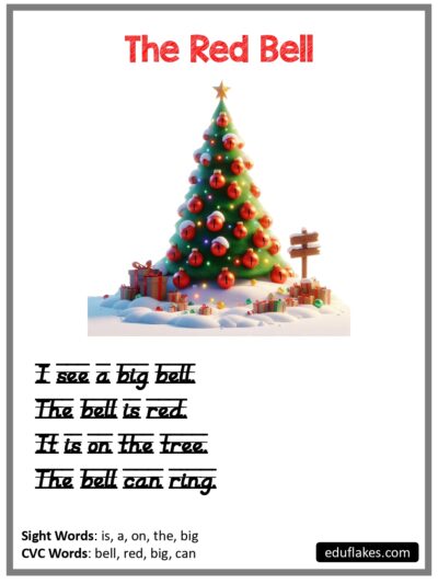 Christmas CVC Sight Word Passages page 0009