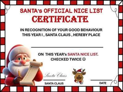 Santa Official Nice List Certificate Template page 0006