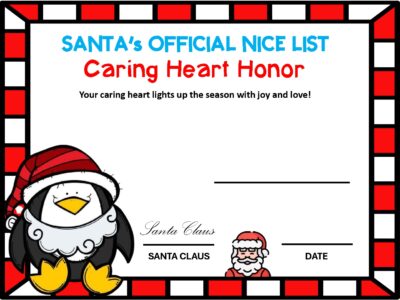 Santa Official Nice List Certificate Template page 0008